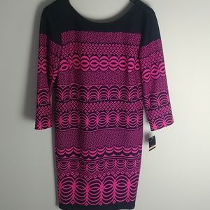 Just Taylor Geometric Designed Dress